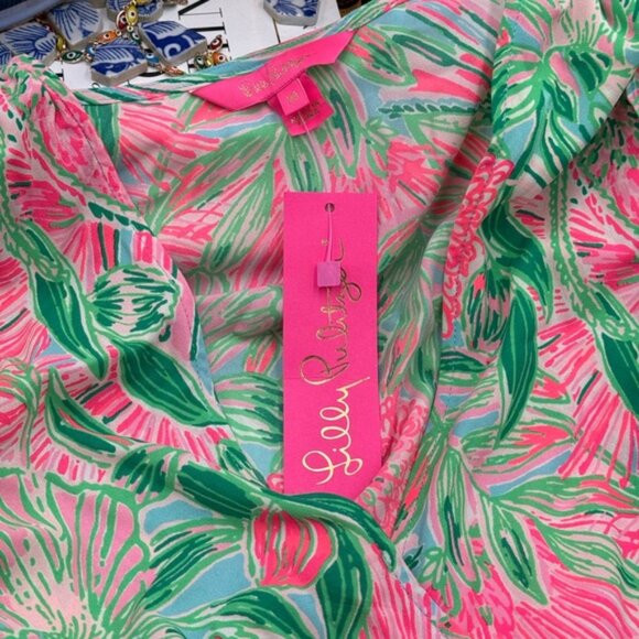 🆕 LILLY PULITZER 🧿 NWT Taviana Stretch Dress Coming in Hot Blue Horizon, Sz 10 - Picture 13 of 15